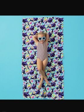 Posh Peanut Lisa Frank Max Splash Beach Towel NWT